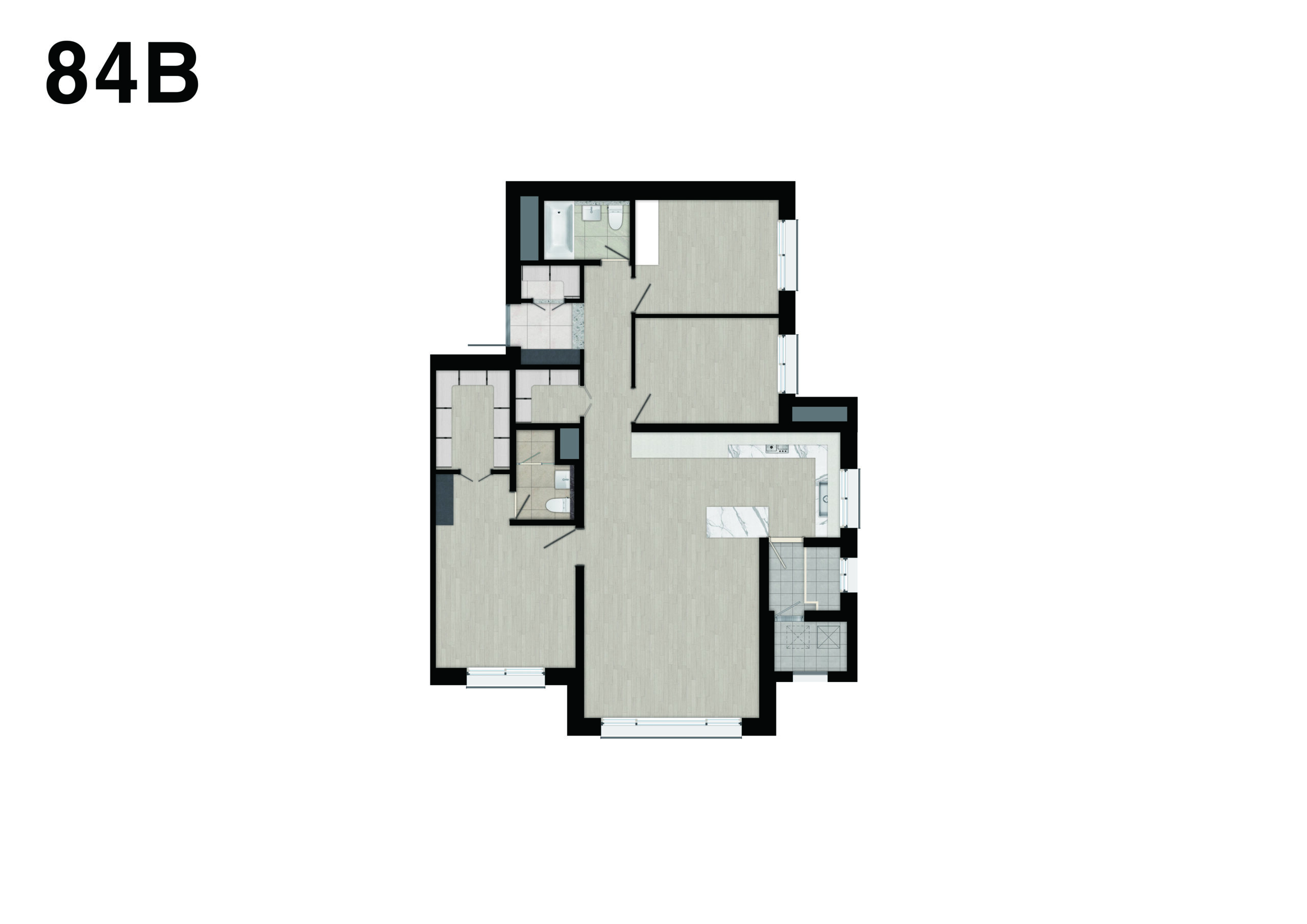 84B타입 2D 평면도